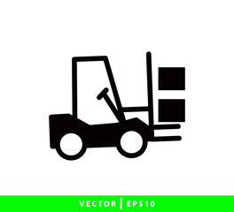 Forklift icon flat style illustration