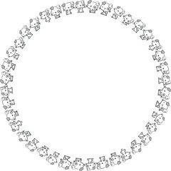 vector cartoon dogs set background