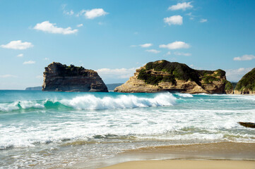 鹿児島県　種子島の南種子町のホテル前サーフポイント