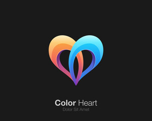 Colorful love logo
