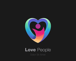  Colorful love people logo