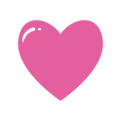 Heart flat style icon vector design