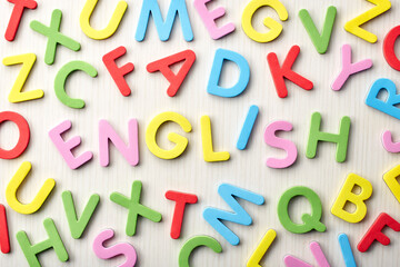ランダムなアルファベットの中にEnglishの文字