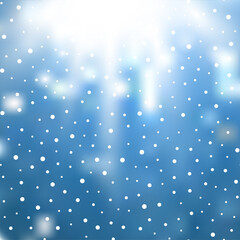 Christmas or New Year background with falling snowflakes. Vector