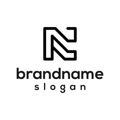 Modern letter N logo design vector