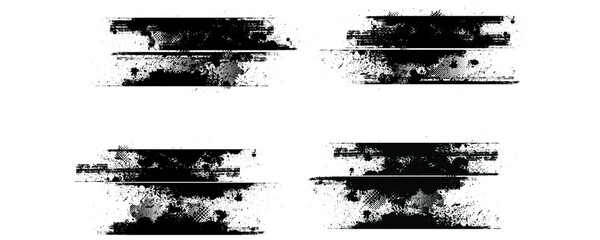 Splatter Paint Texture . Distress Grunge background . Scratch, Grain, Noise rectangle stamp . Black Spray Blot of Ink.Place illustration Over any Object to Create Grungy Effect .abstract vector.