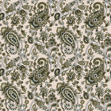 traditional Indian paisley pattern on  background