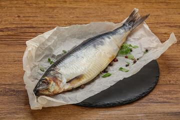 Salted Herring fish with pepper
