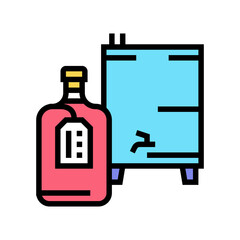 homemade alcohol color icon vector. homemade alcohol sign. isolated symbol illustration