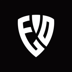 Fototapeta premium ED Logo monogram with shield elements shape design template