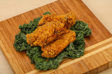 Hot fried crispy chicken wings