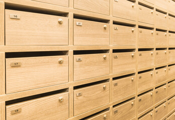 Locker wooden MailBoxes postal for keep your information, bills,postcard,mails etc