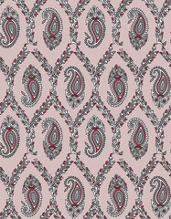 traditional Indian paisley pattern on  background