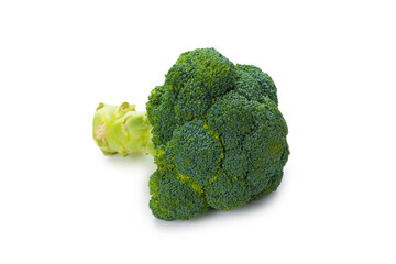 Fresh tasty broccoli isolated on white background.