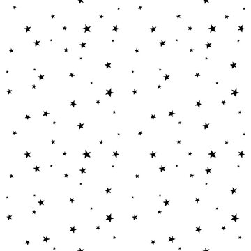 Hand Drawn Starry Sky Seamless Pattern-16