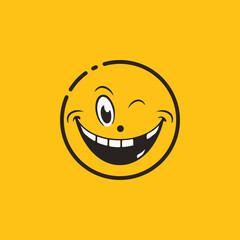 Smile emotion icon vector illustration design