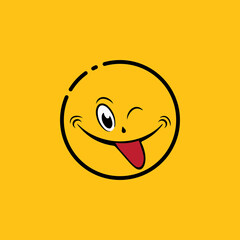 Fototapeta premium Smile emotion icon vector illustration design