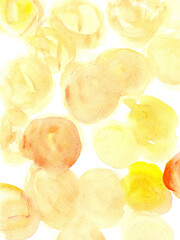 水彩泡のモチーフ黄色