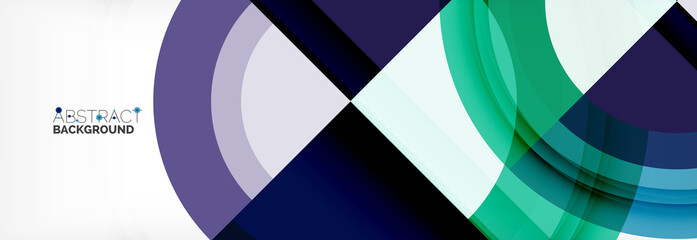 Obraz premium Round shapes, triangles and circles. Modern abstract background