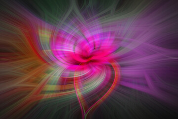 multicolored and abstract twirl made in a creative way