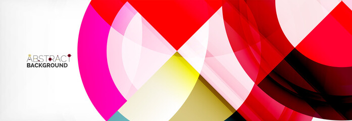 Obraz premium Round shapes, triangles and circles. Modern abstract background