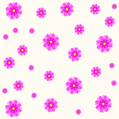 Fototapeta na wymiar Elegance and cute pattern with pink flowers 