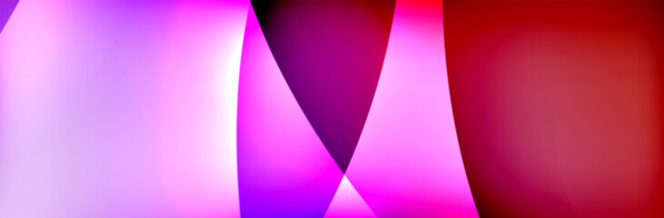 Fluid gradient neon color waves, vector abstract background