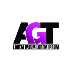 AGT letter monogram logo design vector