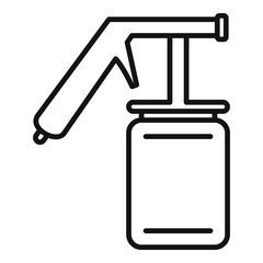 Aircraft repair paint spray icon. Outline aircraft repair paint spray vector icon for web design isolated on white background