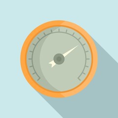 Pressure barometer icon. Flat illustration of pressure barometer vector icon for web design