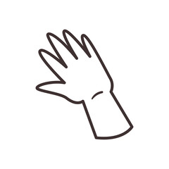 high five hand line style icon vector design
