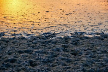 beginning flood in the Wadden Sea