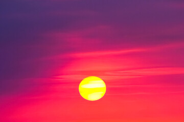 red sunrise or sunset over the sea