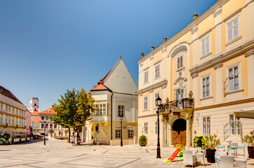Naklejka premium Gyor cityscape, Hungary