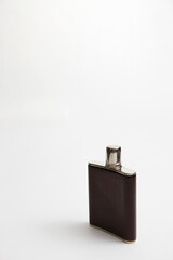 hip flask on white background