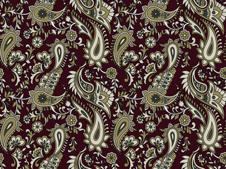 traditional Indian paisley pattern  on background