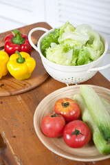 various vegetables on the table