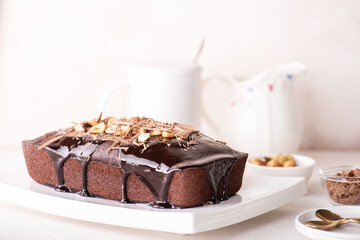 Delicious chocolate loaf cake