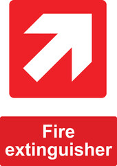Fire extinguisher sign and symbol