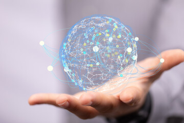  Digital Network and data concept.