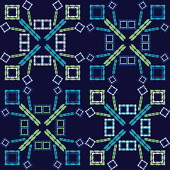 Christmas decorative snowflakes. Seamless background. Boho style. Vector illustration for web design or print.