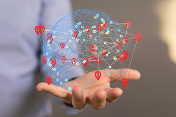  Digital Network and data concept.