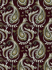 traditional Indian paisley pattern on   background