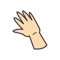 high five hand line and fill style icon vector design