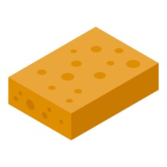 Farm cheese icon. Isometric of farm cheese vector icon for web design isolated on white background