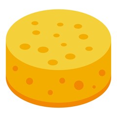 Wheel cheese icon. Isometric of wheel cheese vector icon for web design isolated on white background