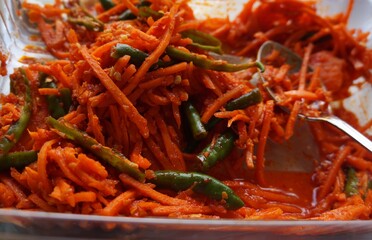 Takeaway spicy Indian food