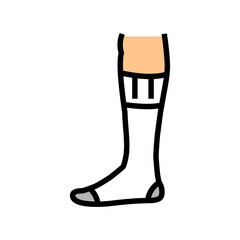over calf sock color icon vector. over calf sock sign. isolated symbol illustration