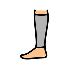 loose sock color icon vector. loose sock sign. isolated symbol illustration