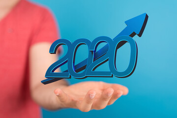 the 2020 business year up goals and  success illustration
